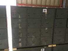 Quantity 12 compartment cupboards