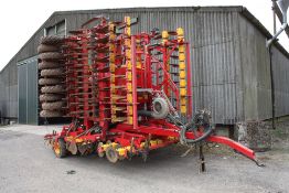 2007 Vaderstad Rapid A800S folding drill with pre-emergence marker and following harrow. Serial