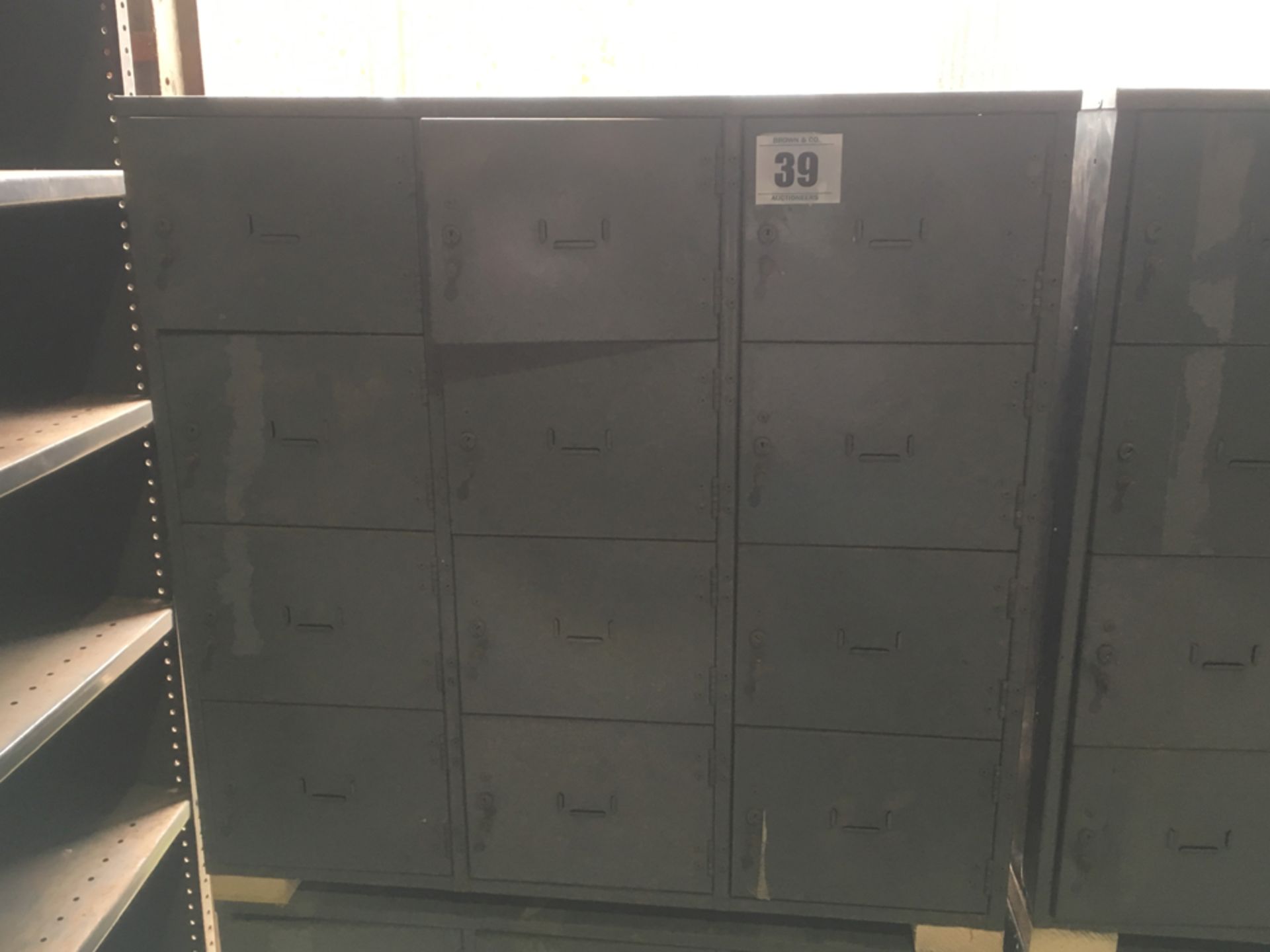 Quantity 12 compartment cupboards