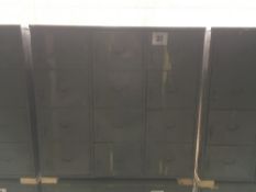 Quantity 12 compartment cupboards