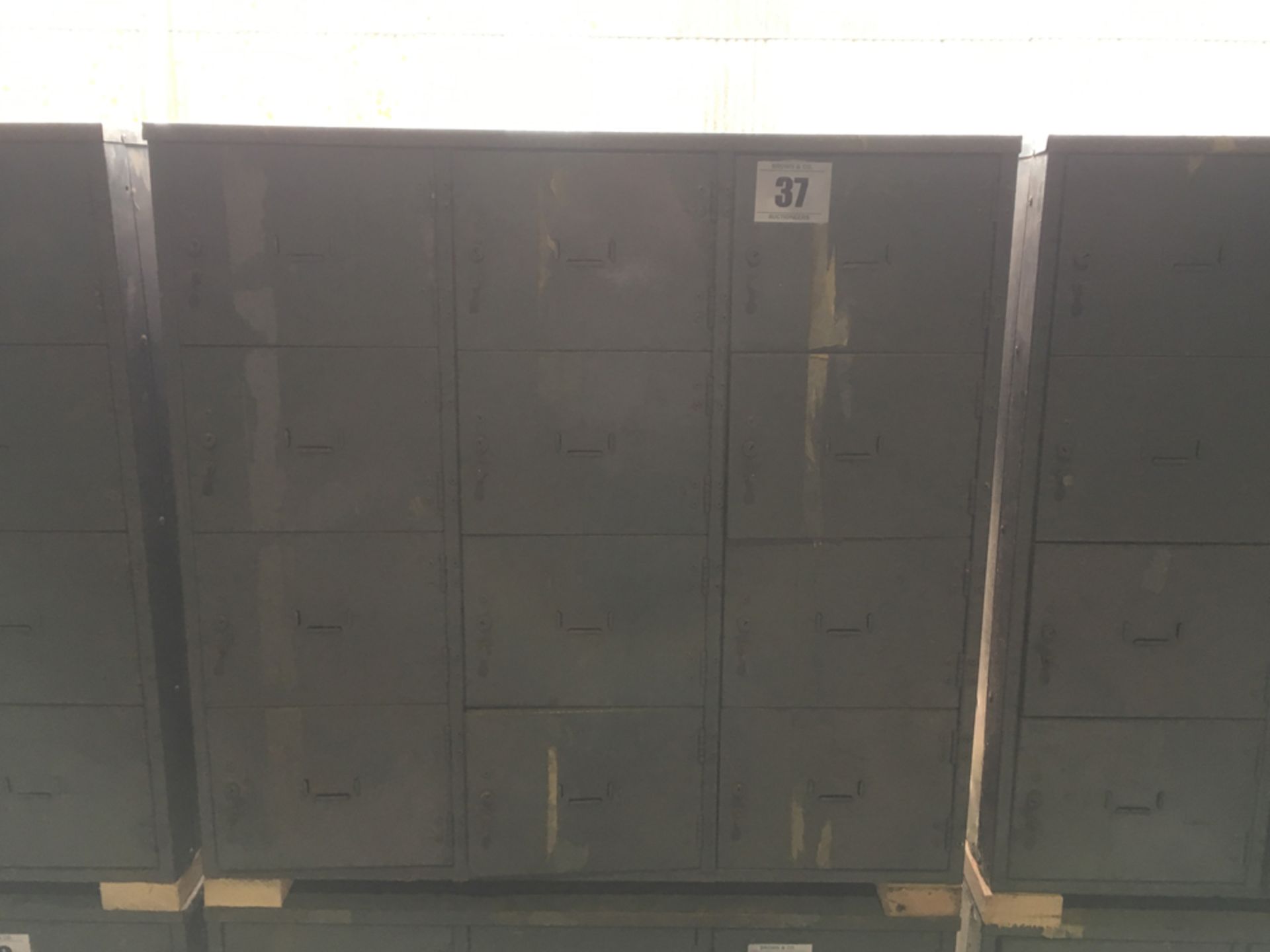 Quantity 12 compartment cupboards