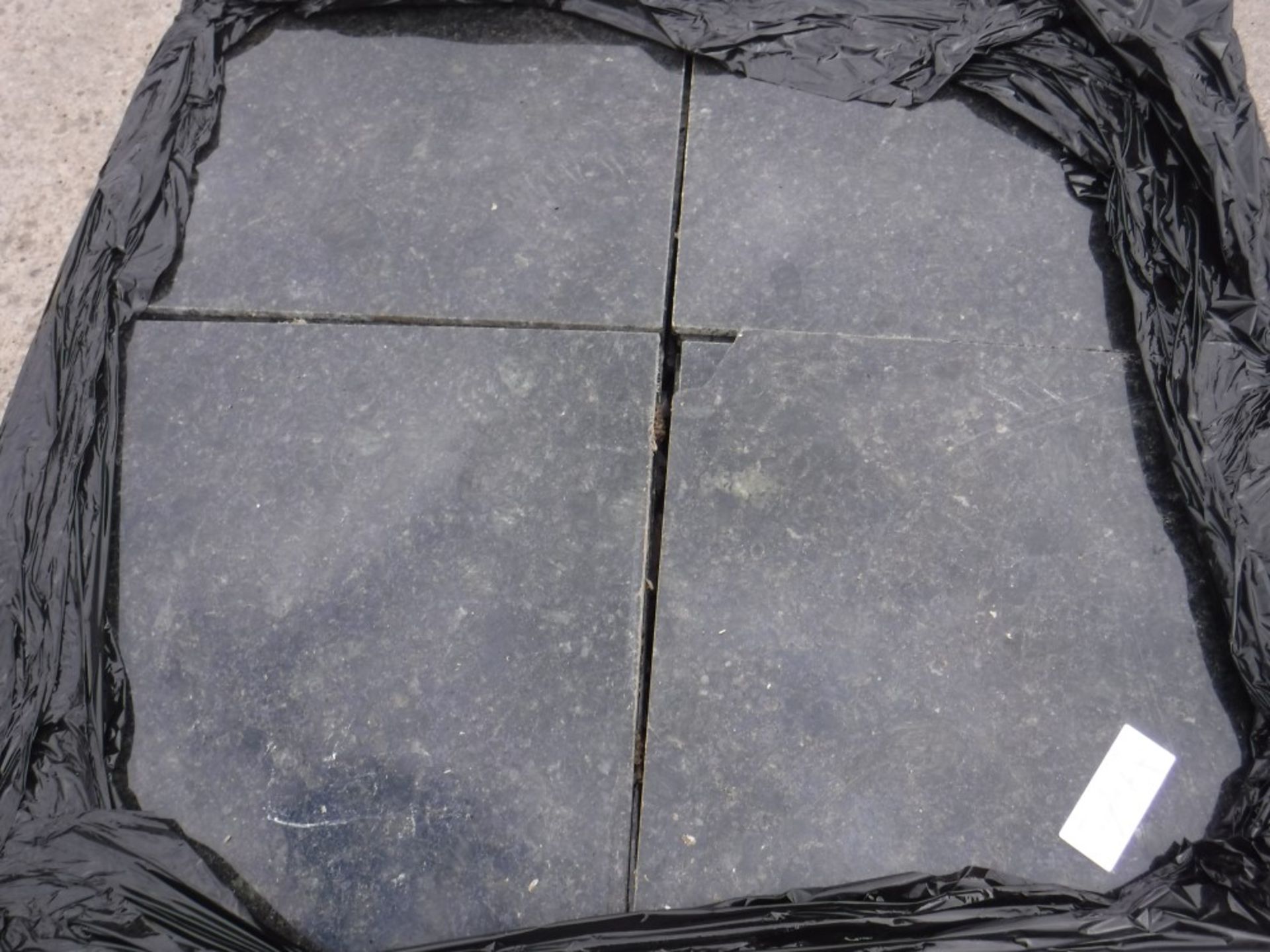 PALLET OF LARGE SQUARE BLACK GRANITE TILES [+ VAT]