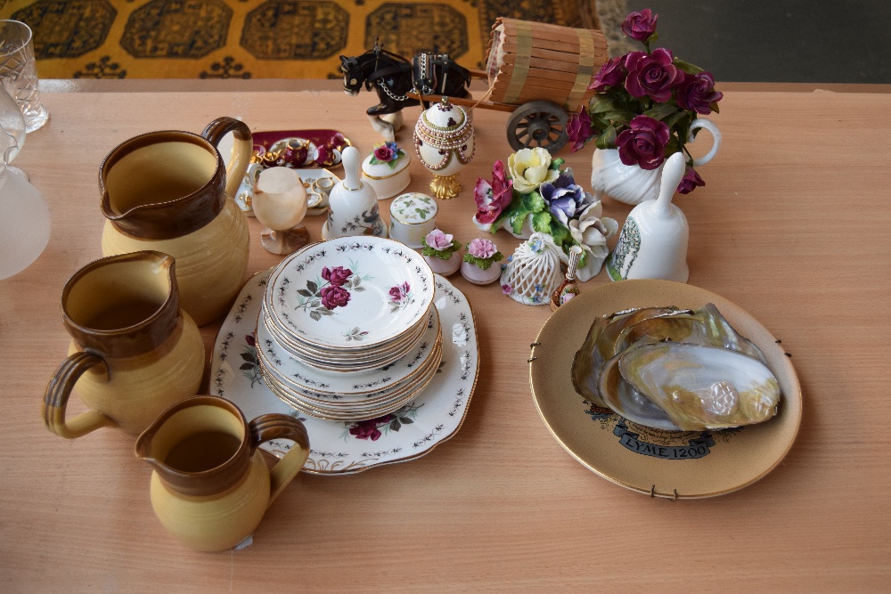 A quantity of decoartive china including TG Green 'Graville' jugs,