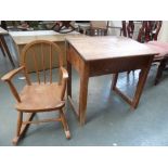 A children desk with hinged lid with a child's rocking chair (2)