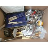 A lot of vintage kitchenalia and flatware items