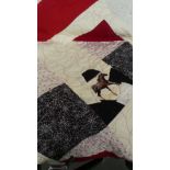 Patchwork quilt with horse motif - 68" X 68"