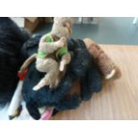 A Wendy Boston toy dog with original label and a mohair monkey,