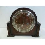 An Enfield oak cased mantle clock,