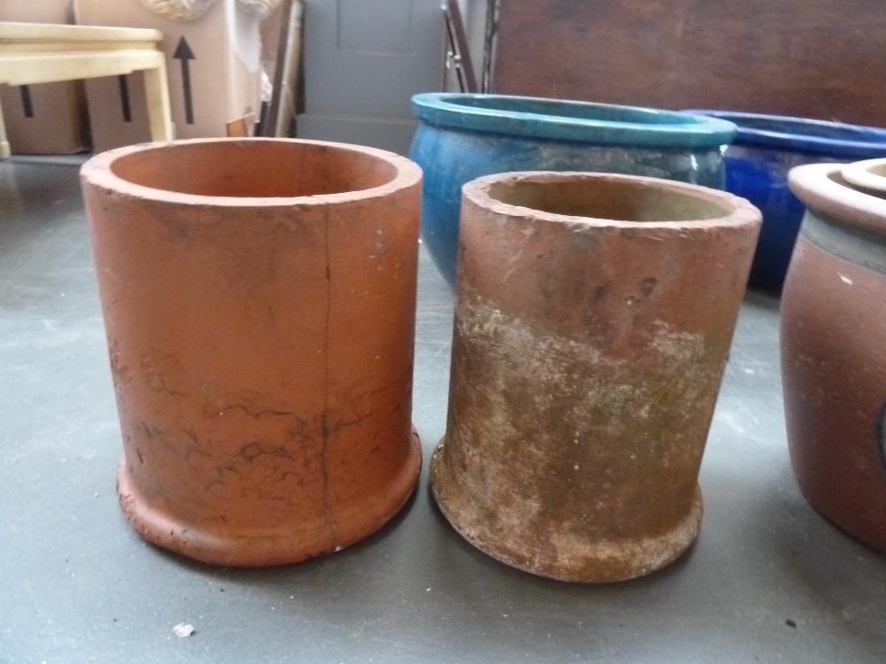 Two chimney pot planters (2)
