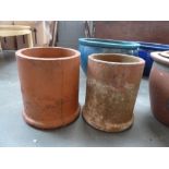 Two chimney pot planters (2)