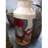 A United Dairies milk churn hand painted with cats 70cmH