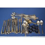 A set of Bristol Japan stainless steel knives, forks and spoons,