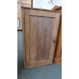 A 19th century pine cupboard with two shelves