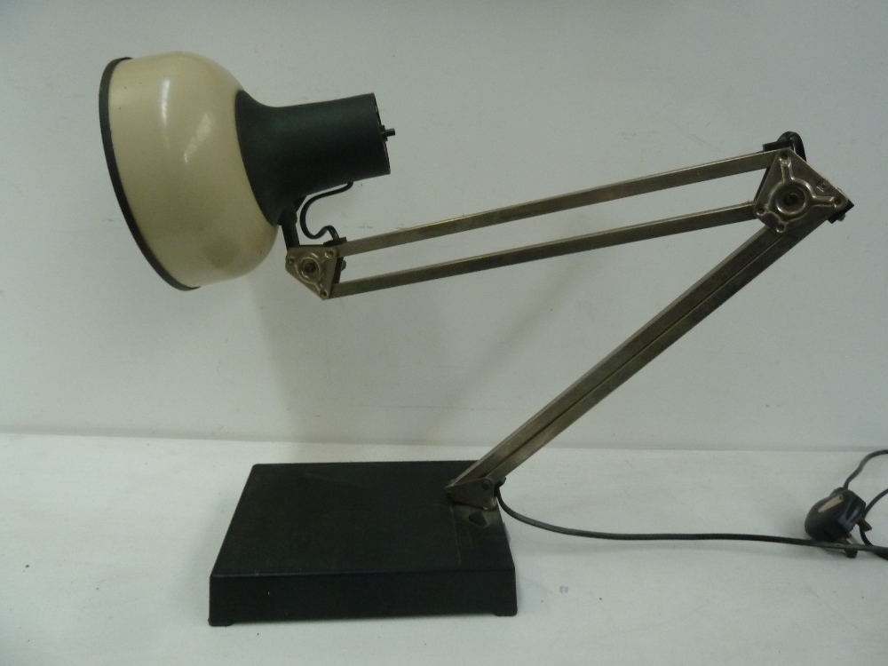 A LIVAL anglepoise desk lamp with white shade