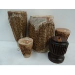 A selection of African tribal drums,