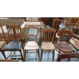 A lot of four individual chairs including a Scandinavian teak circular chair,