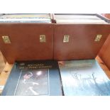 Two vinyl record cases containing a quantity of classical vinyl LPs to include some box sets