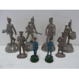 Four 90MM Cast Pewter Model Soldiers by Charles Stadden comprising a Drummer,