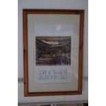 A quantity of pictures and frames including a Glasgow School of Art poster, a triptych mirror,