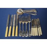 Three William IV silver fiddle pattern dinner forks, by HW, London 1836,