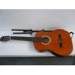 Clifton 6 string acoustic guitar and stand