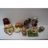 A selection of china including Sylvac, a large figurine of an eagle, Portmeirion Oven to Tableware,