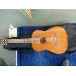 a Framus 6 string classic acoustic guitar made in Germany and carry case