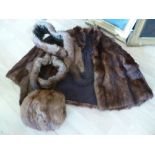 A vintage fur cape,