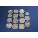 A selection of 18th century French Ecu, some Maria Theresa Thalers, with other silver coins,