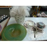 A mixed box to include a collection of ostrich feathers,