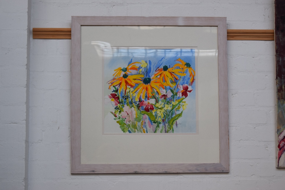 Georgie Proctor, Flowery Haze, watercolour, framed, signed lower right, framed,