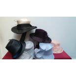 Mixed box of six occasion Spring/Summer hats by 'Whiteley' and 'Balfour' all new with tags.