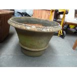 A round terracotta planter 55cm D x 40cm H