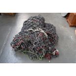 A large heavy duty helicopter cargo net and one other suitable for a variety of uses