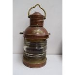 A DL "Masthead" copper ship's lantern,