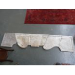 A 19th century marble chimney piece frieze,