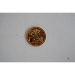 Gold half Sovereign,