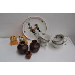 A quantity of china including an Andy Capp Christmas Plate and Royal Doulton 'Old Colony'