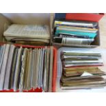 Four boxes of sheet music and books ranging from bound classical music to contemporary - The