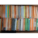 A box of vintage Penguin books with works by authors such as George Orwell