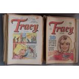 A large quantity of "Tracy" comics mainly from 1979 to 1980,