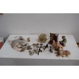 A quantity of decoratif ornaments including : Horse and poneys from Szeiler, six cats, two dogs,