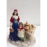 A Royal Worcester figurine called Fruit Seller at Stow Fair edition of 500, marked on base,