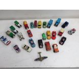 A quantities of small majorette, corgi and other toys car,