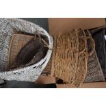 A quantity of vintage wicker baskets (6)