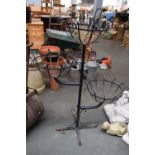 A three tier metal painted pot stand 112cm