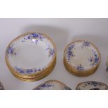 A Royal Doulton earthenware part dinner service 'Sorrento' pattern, including dinner plates,