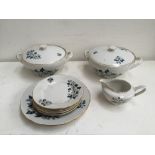 A small selection of china ware from MZ Czechoslovakia to include two serving dish with lids,