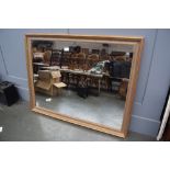 A large rectangular gilt framed mirror 107 x 135cm