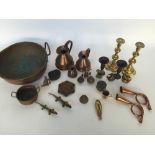 A box of miscallenous brass,